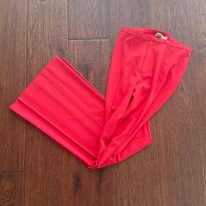 Alice Olivia Vibrant Red Wide-Leg Pants